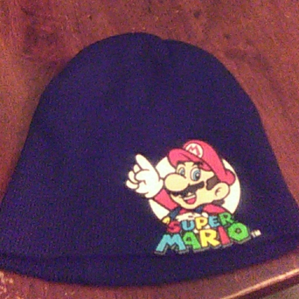 Super Mario beanie hat.